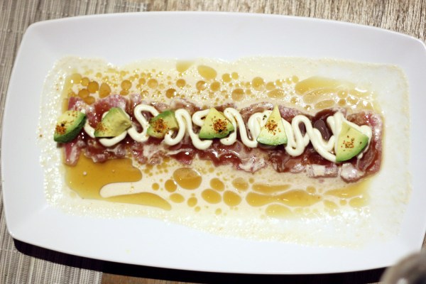 Cebiche of Tuna & Octopus in Tamarind Leche de Tigre Above 11, Bangkok