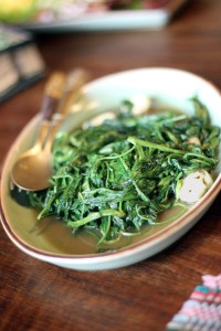 Phad-Phak-Boong-Rai-Garn (Stir-Fried Morning Glory with Oyster SauceRuen Mallika, Bangkok