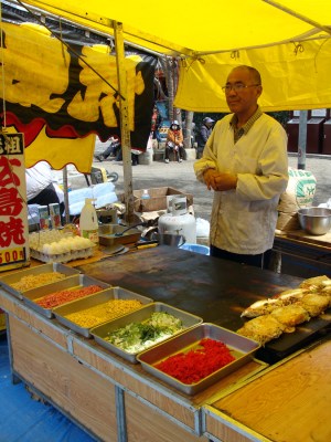 Okonomiyaki Stall at Sensō-ji Temple, Asakusa