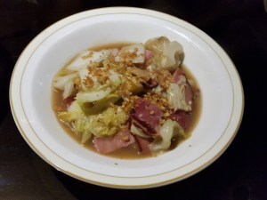 Stir Fried Lettuce and Chinese Cabbage with Ham in Sweet & Sour Sichuan EAST, Sahara Star, Mumbai