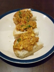 Toasts - Topped with Kekda Masala The Bombay Canteen, Mumbai
