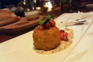 Polpette di Melanzane con Purea di Ceci, Romanos, JW Sahar, Mumbai
