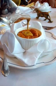 Gouda Souffle with Paprika Sauce, India Room, ITC Grand Bharat