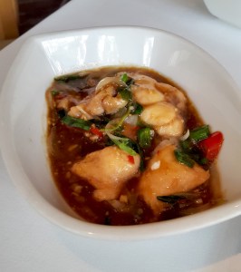 Grouper with celery and spring onion, Grand Platter, India Jones, Mumbai