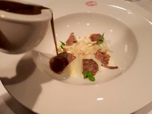Porcini and Champignon Puree with Fresh Black Truffle Shavings, Rostini Bread and Parmesan Shavings, Le Cirque Signature, Mumbai