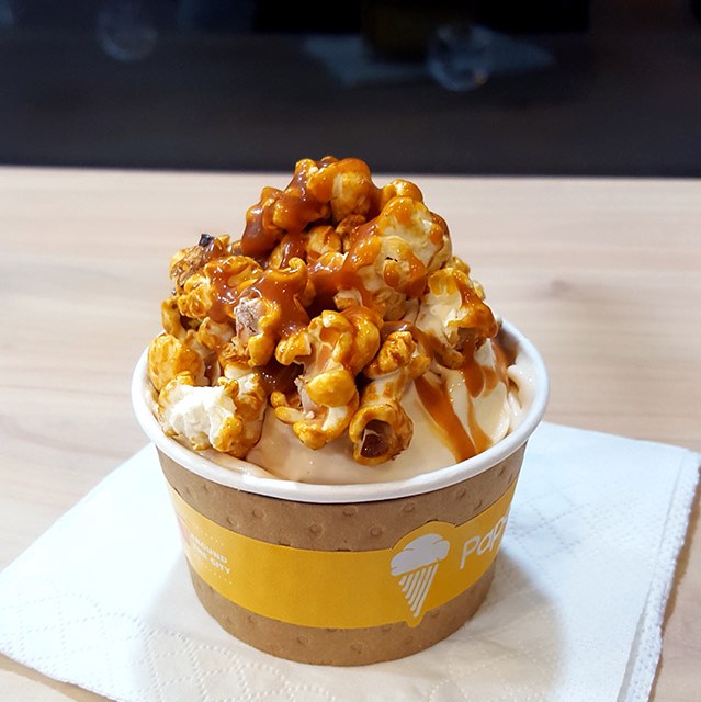 Salted Caramel Popcorn Ice Cream, Papacream
