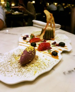 Liquid hazelnut fondant cake, Pa Pa Ya, Colaba