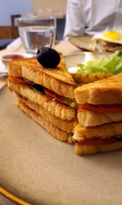 Bacon, Lettuce, Avocato, Tomato Sandwich, Poetry by Love and Cheesecake