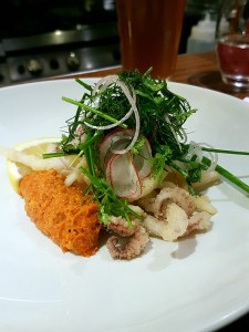 Crispy Squid with Romesco Sauce and Fine Herbs, Hadskis, Belfast