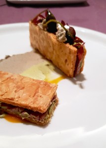 Tuna tonnato millefoglie, capers, avocado, Botticino, Trident BKC, Mumbai