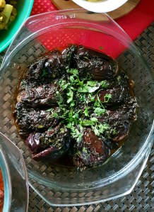 Stuffed Brinjal, Spices and Friends